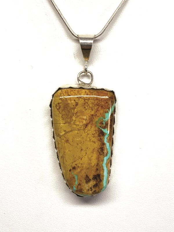 Blue Ribbon Turquoise Pendant - TURBR23
