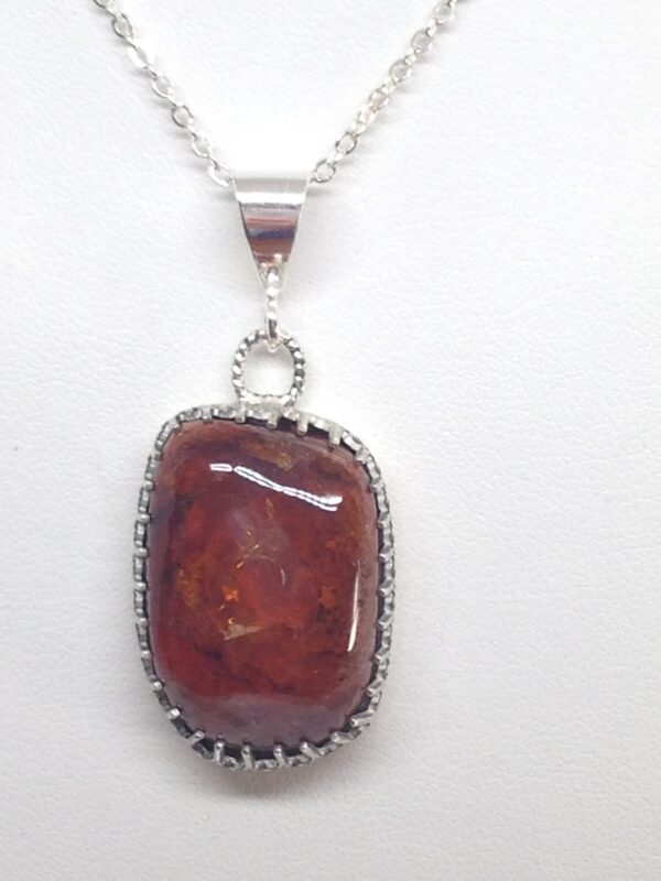 Red Fire Opal Pendant - OPABM3