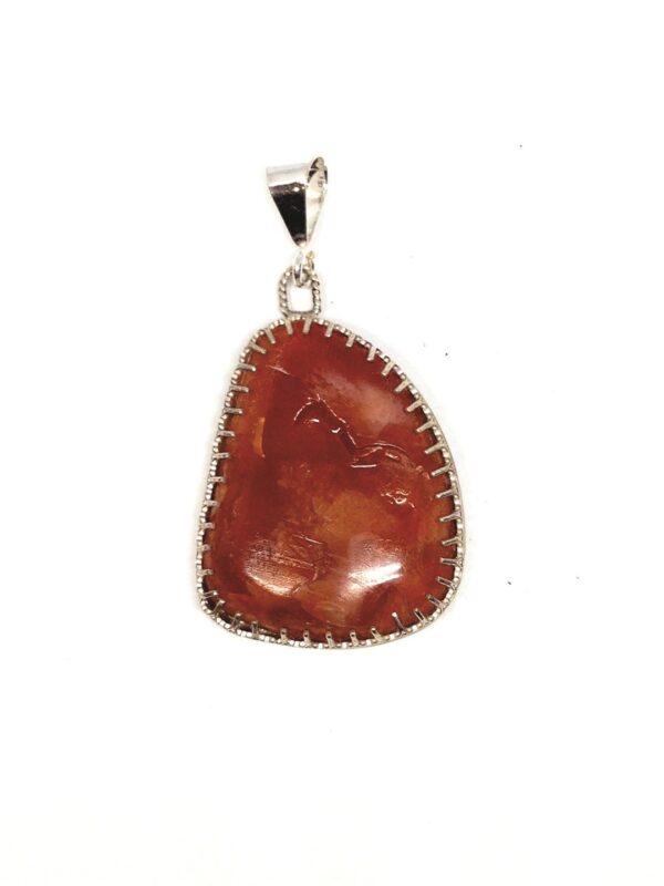 Dark Orange Carnelian Pendant - CAR2