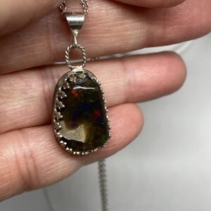 Black Opal Pendant From Nevada