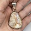 Clear White and Pink Opal Pendant