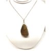 Rutilated Quartz Pendant with Brown Needles