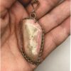 Pink and White Rhodochrosite Pendant