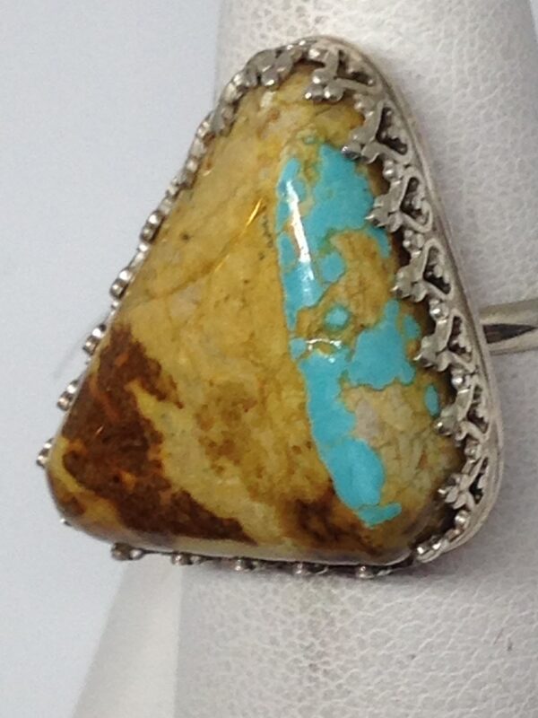Blue Turquoise With Brown Ring - TURBRR16