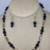 Necklace Set Black Abalone Shell and Black Onyx - NSABA1