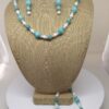 Necklace Set Blue Amazonite and White Beads - NSAMA1