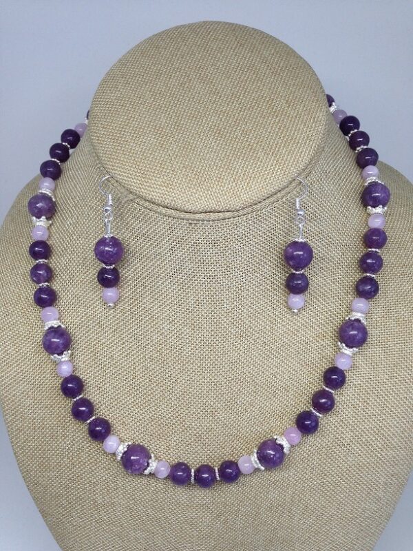Necklace Set Dark and Light Purple Amethyst - NSAMY1