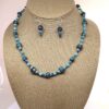 Necklace Set Dark and Light Blue Chrysocolla and light blue Amazonite Beads - NSCHR1