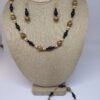Necklace Set Gold Cloisonne and Black Onyx Beads - NSCLB1