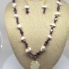 Necklace Set Red Garnet and White Howlite - NSGAR5
