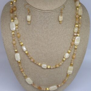 Necklace Set Moonstone and Quartz - NSMON1