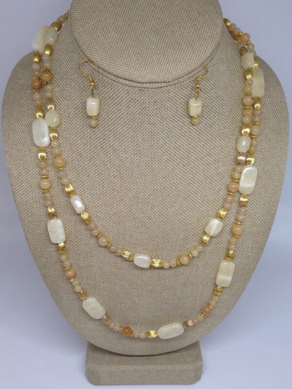 Necklace Set Moonstone and Quartz - NSMON1