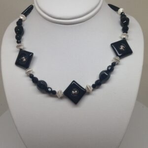Necklace, Black, Onyx