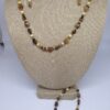 Necklace Set Brown Tigers Eye and Gold Findings- NSTE3
