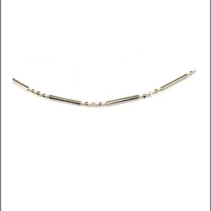 Sterling Silver Chain 16" with Long and Short Beads