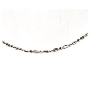 Sterling Silver Chain 16" Long and Short Beads