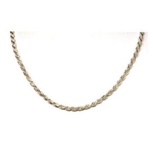 Sterling Silver Necklace Chain. 19" French Rope Style