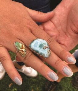 Turquoise and Larimar Rings
