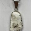 White Buffalo Turquoise Pendant -WB45