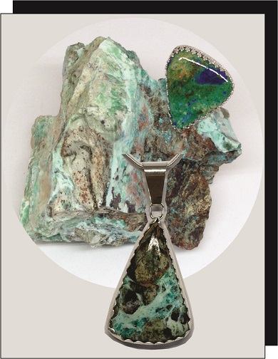 Variscite Stone Rough and Finished