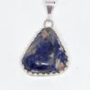 Blue Pendant of Orange Serpentine Stone - SER2