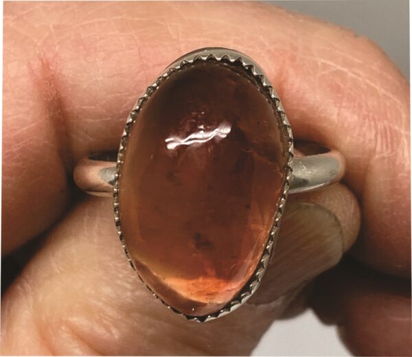 Sunstone Clear Orange Ring