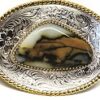 Real Opal Gemstone Belt Buckle on Silver Buckle for 1-1/2" Belt