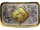 Green Turquoise from Tonopah Nevada Belt Buckle for Belt 1-1/2"