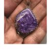 Purple Charoite Pendant with Wonderful Iridescence