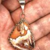 Orange and White Agate Pendant