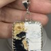 White and Black Buffalo Turquoise Pendant