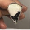 White and Black Buffalo Turquoise Ring