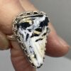 White and Black Buffalo Ring