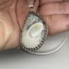 White Clear Opal Pendant With Inner Looking Shell