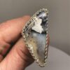 Gray White Agate Ring
