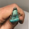 Green and Black Amazonite Ring