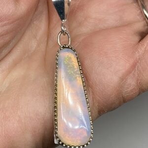 Clear White Opal Pendant