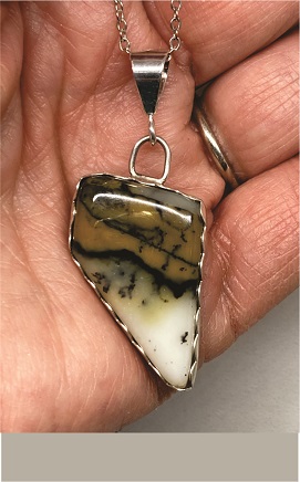 Brown and White Nevada Opal Pendant