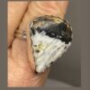White and Black Buffalo Ring