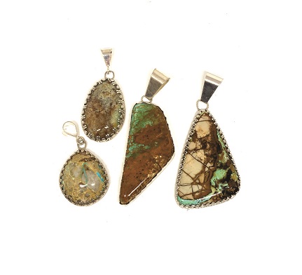 Blue and Brown Turquoise Pendants Group G