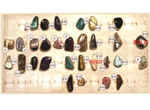 Misc Gemstone Rings Large Sizes 8-1/2 to 10-1/2