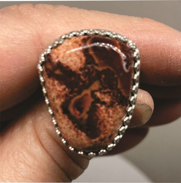 Red Mexican Opal Ring