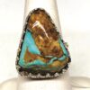 Blue Turquoise Ring With Brown Matrix