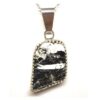 Black and White Buffalo Turquoise Pendant