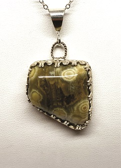 Brown Fossilized Coral Pendant