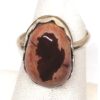 Red Opal Ring With Tan Matrix