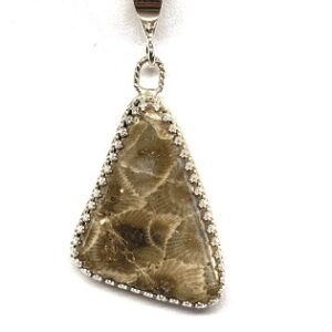 Tan Petoskey Pendant