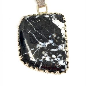 Black White Buffalo Pendant