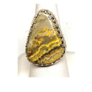 Yellow Bumble Bee Jasper Ring
