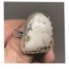 White Buffalo Turquoise Ring E
